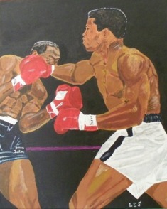 Muhammed Ali - Acrylic painting on 18 x 24 canvas
