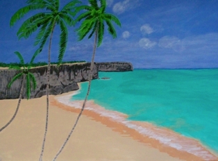 Bottom Bay Barbados Acrylic on canvas 40x30