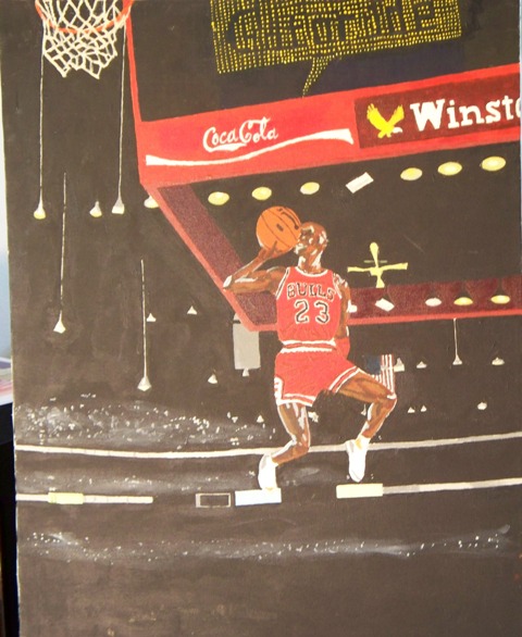 Air Jordan - Acrylic painting on 20 x 24 canvas.