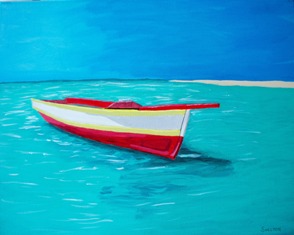 The Fishing Boat Acrylic on canvas